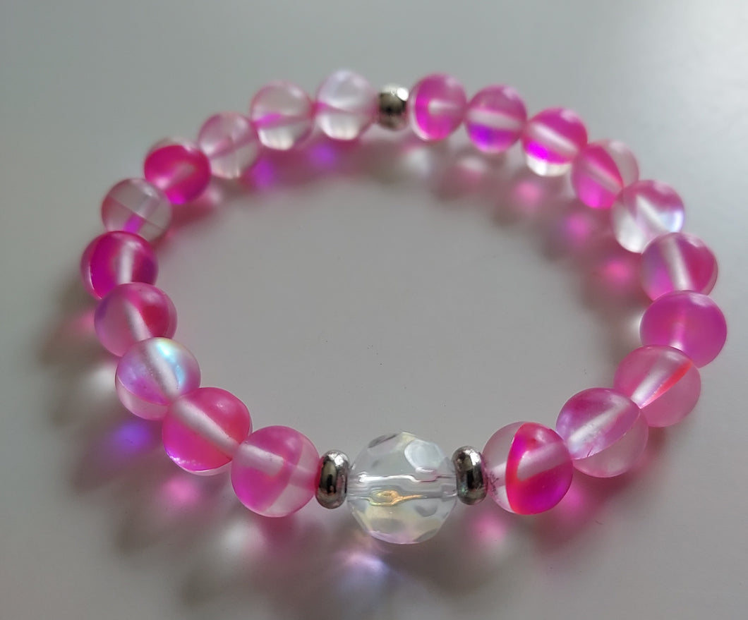 The Giving Bracelet Pink Angel Glass